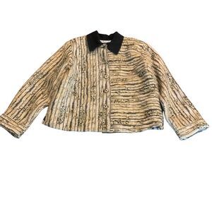 Anage Women’s Southwest Nature Beads Patterned Jacket Blazer India Small